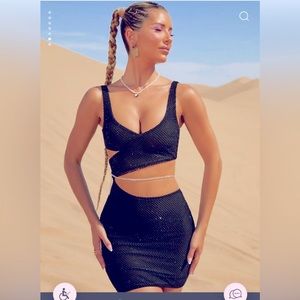 Oh polly size 0 rhinestones dress